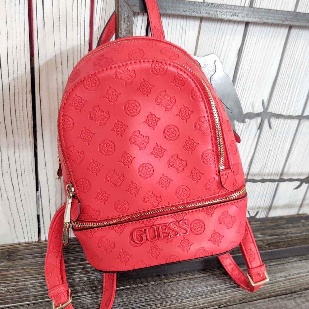 Mini Debossed Guess Logo Backpack